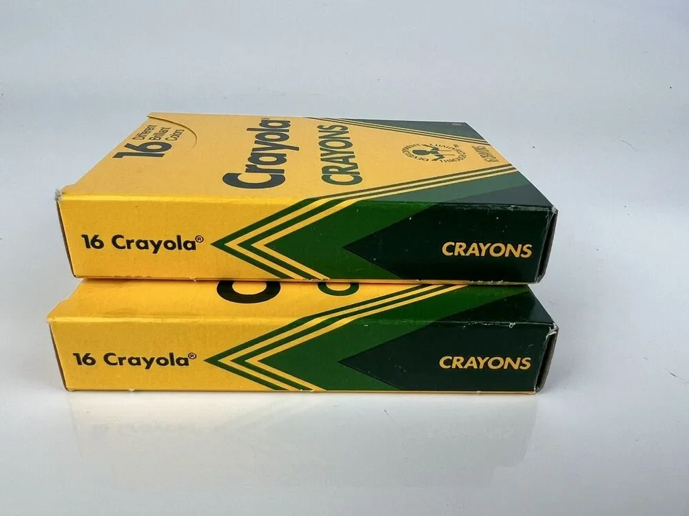 New Rare Vintage Crayola Crayons Unused 16 Count Boxes No 16 Binney & Smith 1988